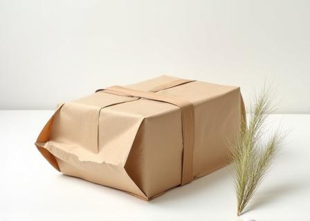 Confezione di prodotto con materiali ecologici, carta riciclata